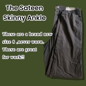 Sateen skinny ankle